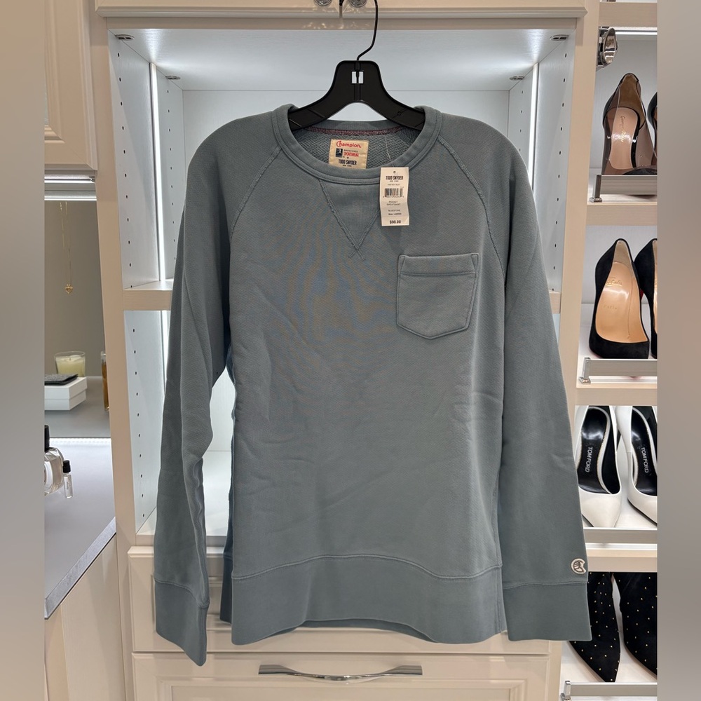 Todd Snyder Men's Crewneck Sweatshirt in Bluestone